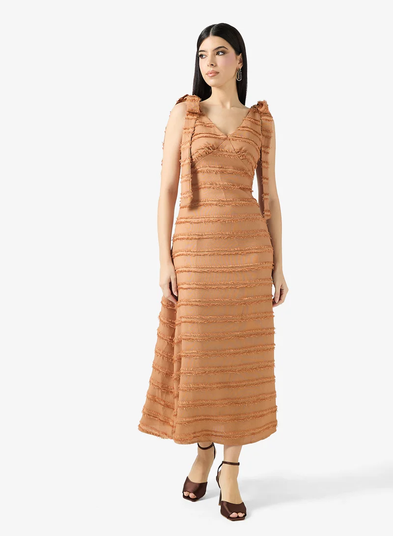 Ella  Textured A-Line Dress for Women | Best Price UAE